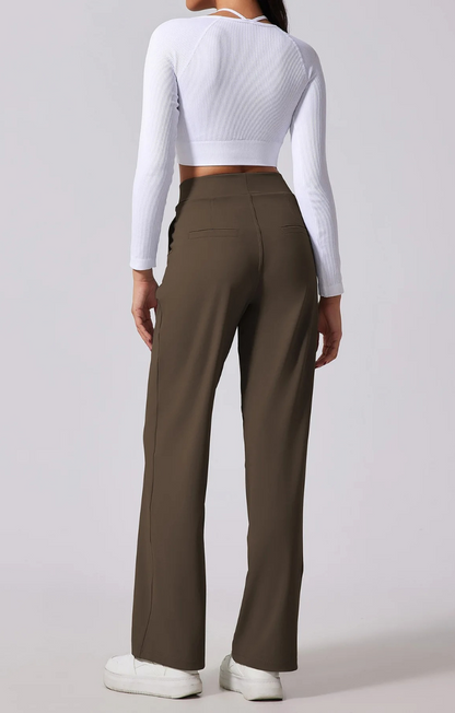 Viral Women's Solid Pocket Stretch Pants