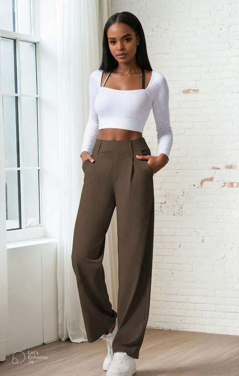 Viral Women's Solid Pocket Stretch Pants